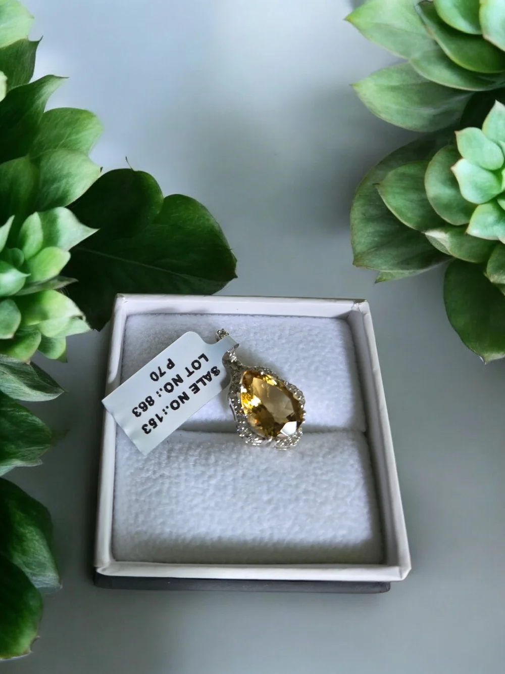Genuine Citrine Pendant in 925 Silver – Sparkling Teardrop Design - Picture 7 of 11